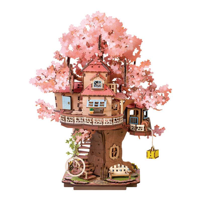 Sakura Tree House - 3D Wooden Puzzle - PuzzleWunder