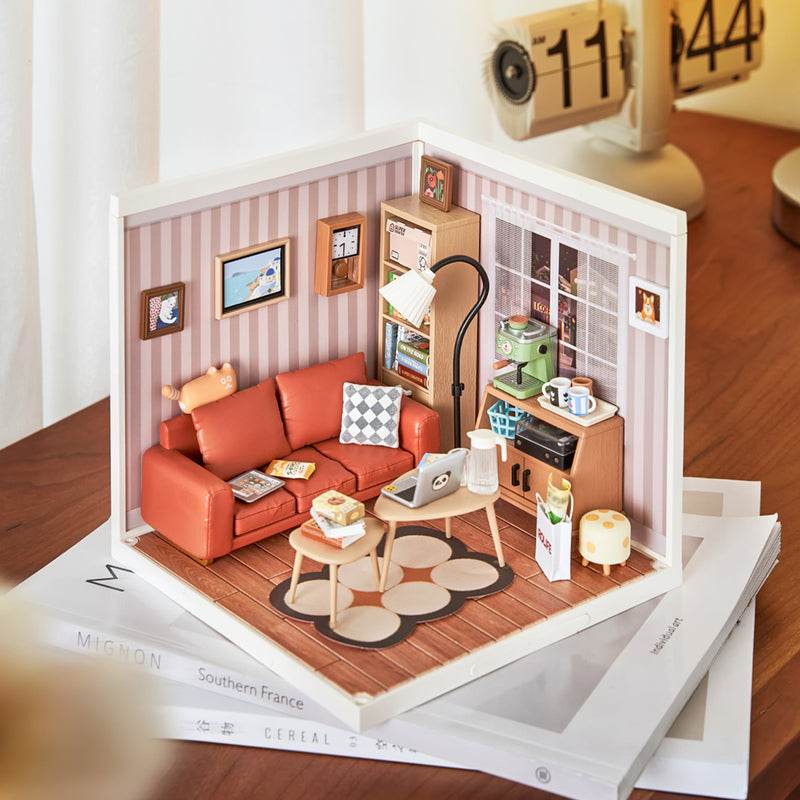 Cozy Living Lounge - DIY Miniature House - PuzzleWunder