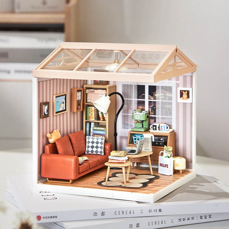 Cozy Living Lounge - DIY Miniature House - PuzzleWunder