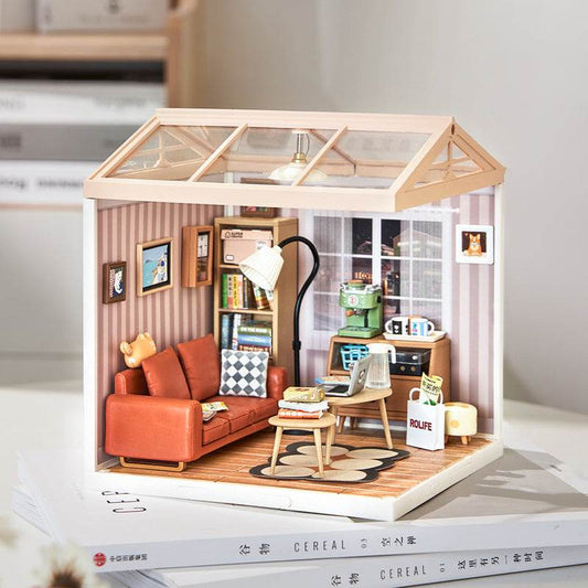 Cozy Living Lounge - DIY Miniature House - PuzzleWunder
