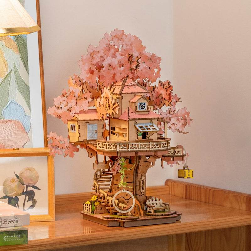 Sakura Tree House - 3D Wooden Puzzle - PuzzleWunder