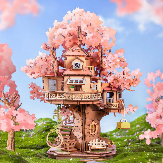 Sakura Tree House - 3D Wooden Puzzle - PuzzleWunder