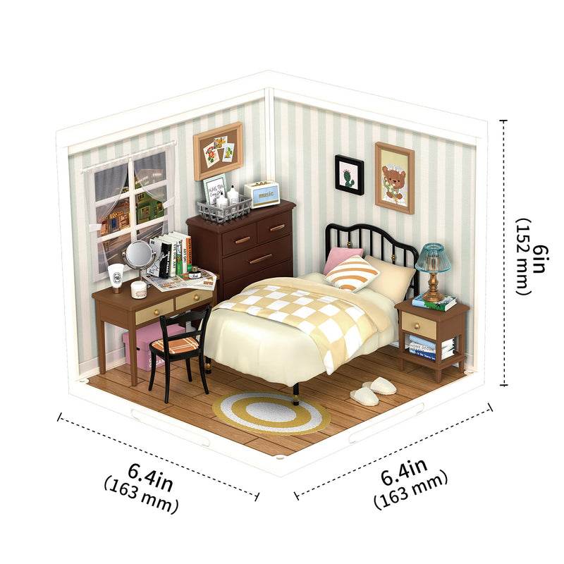 Sweet Dream Bedroom - DIY Miniature House - PuzzleWunder