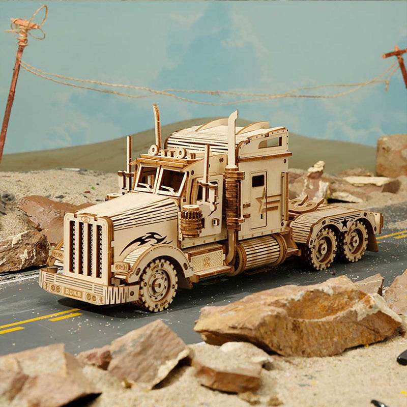Heavy Truck Scale Model - 3D Wooden Puzzle - PuzzleWunder