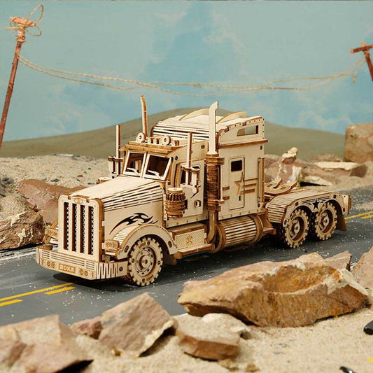 Heavy Truck Scale Model - 3D Wooden Puzzle - PuzzleWunder