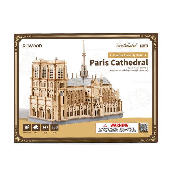 Paris Cathedral - 3D Wooden Puzzle - PuzzleWunder