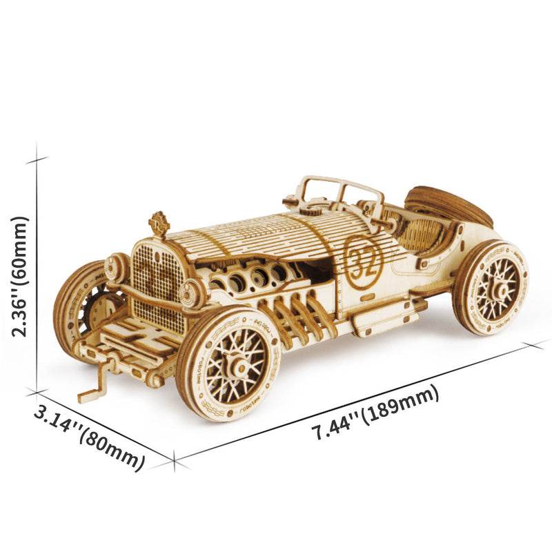 Grand Prix Car Scale Model - 3D Wooden Puzzle - PuzzleWunder