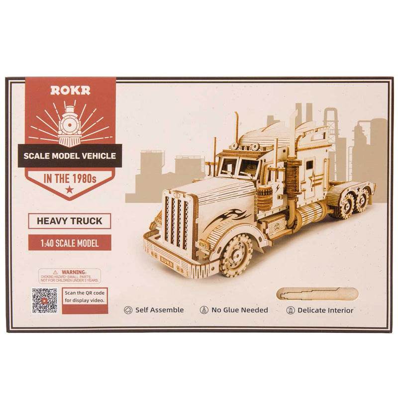 Heavy Truck Scale Model - 3D Wooden Puzzle - PuzzleWunder