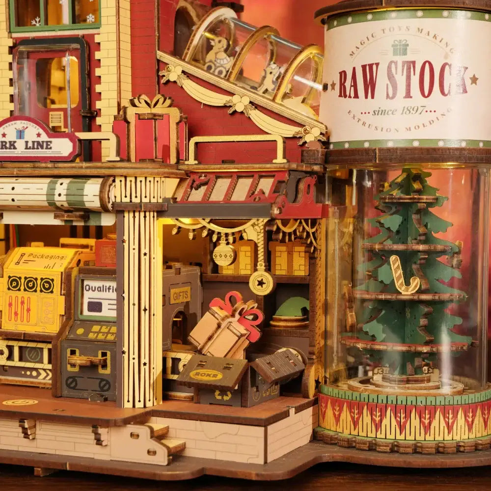 Christmas Dream Gift Factory - Wooden Music Box - Wooden Puzzle