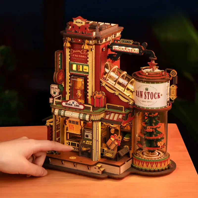 Christmas Dream Gift Factory - Wooden Music Box - Wooden Puzzle