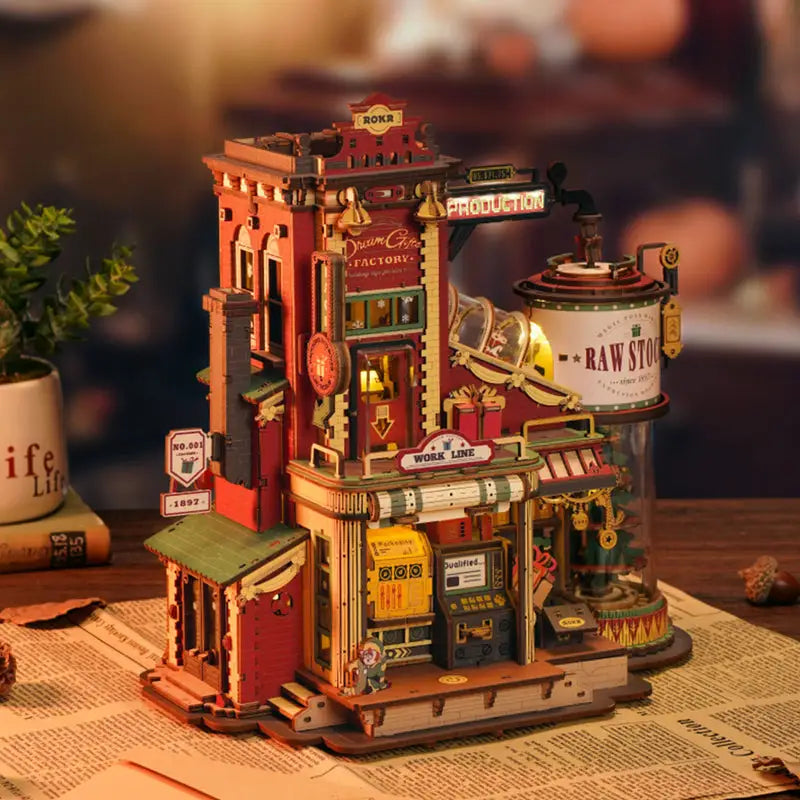 Christmas Dream Gift Factory - Wooden Music Box - Wooden Puzzle