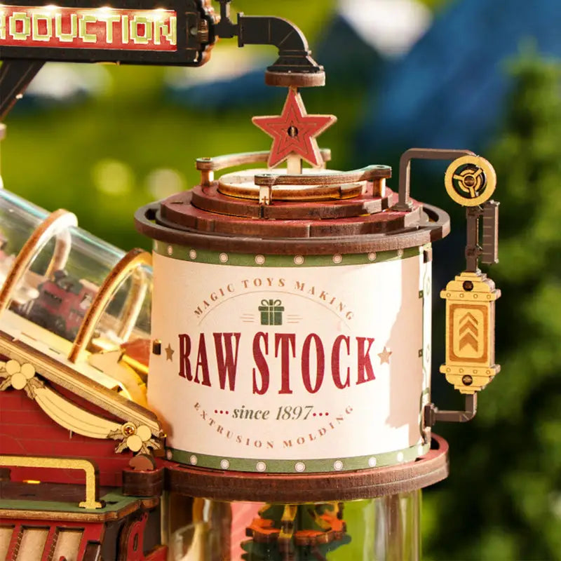 Christmas Dream Gift Factory - Wooden Music Box - Wooden Puzzle