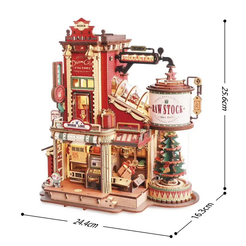 Christmas Dream Gift Factory - Wooden Music Box - Wooden Puzzle