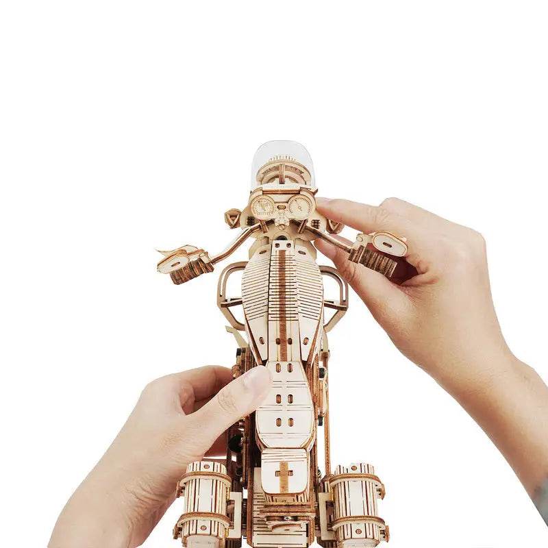 Cruiser Motorcycle - 3D Wooden Puzzle - PuzzleWunder