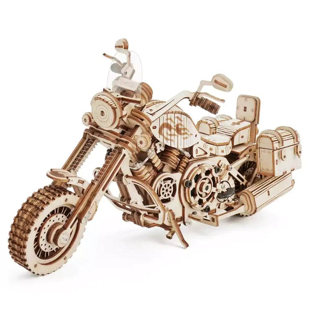 Cruiser Motorcycle - 3D Wooden Puzzle - PuzzleWunder