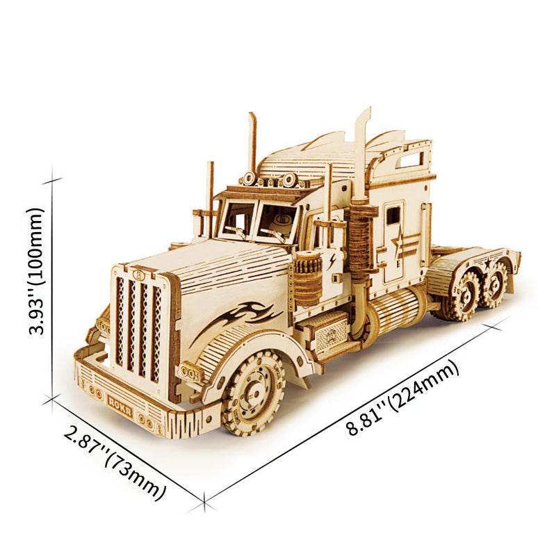 Heavy Truck Scale Model - 3D Wooden Puzzle - PuzzleWunder