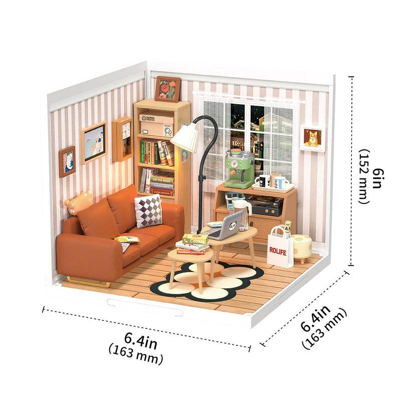 Cozy Living Lounge - DIY Miniature House - PuzzleWunder
