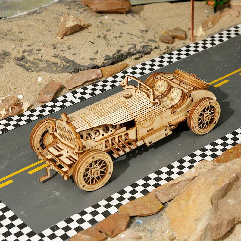 Grand Prix Car Scale Model - 3D Wooden Puzzle - PuzzleWunder
