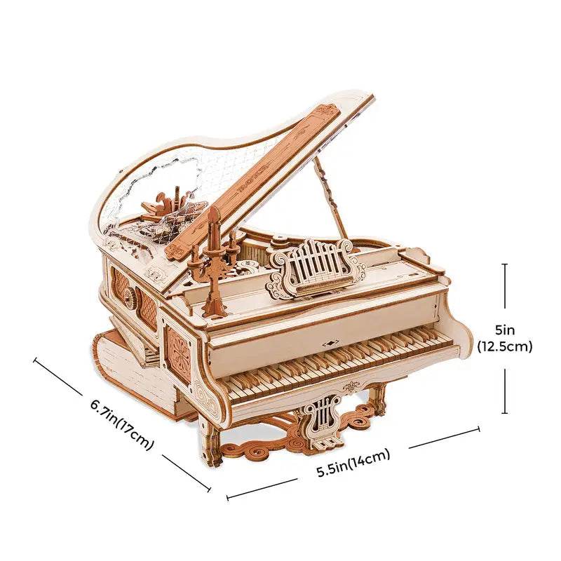 Magic Piano Mechanical Music Box - 3D Wooden Puzzle - PuzzleWunder