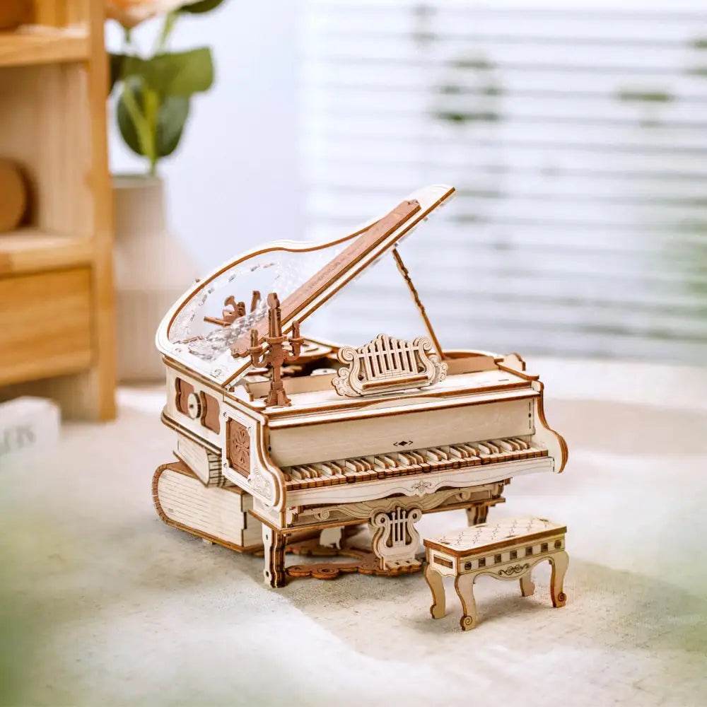 Magic Piano Mechanical Music Box - 3D Wooden Puzzle - PuzzleWunder