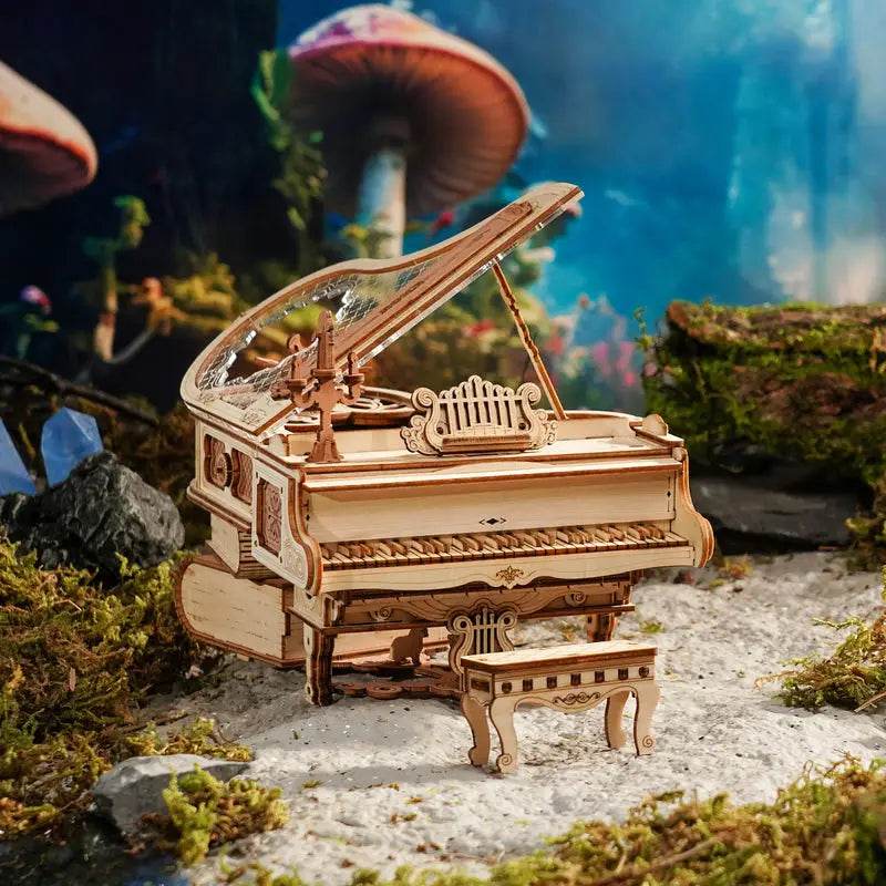 Magic Piano Mechanical Music Box - 3D Wooden Puzzle - PuzzleWunder