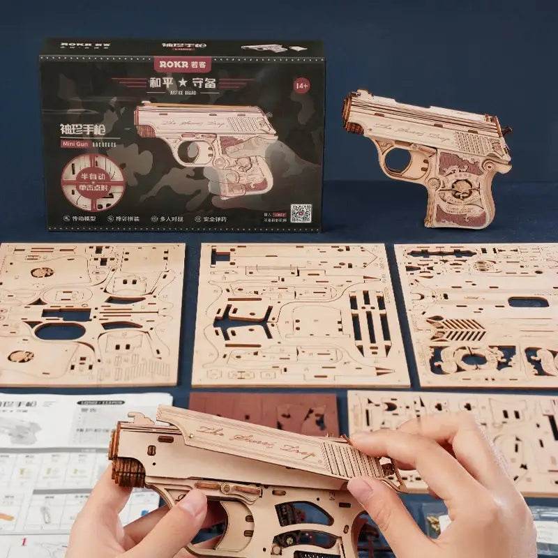 Mini Gun Toy - 3D Wooden Puzzle - PuzzleWunder