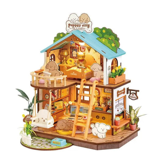 Puppy's Cozy Villa - DIY Miniature House - PuzzleWunder