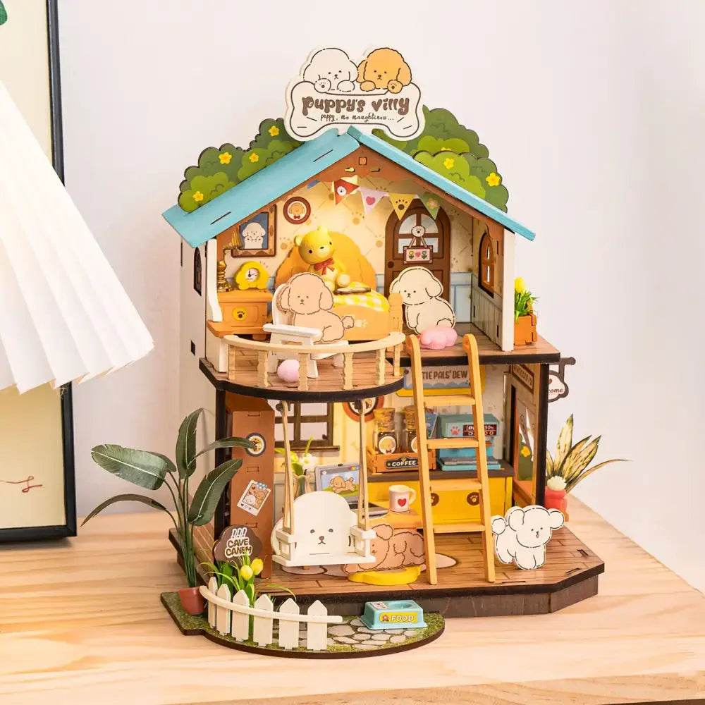 Puppy's Cozy Villa - DIY Miniature House - PuzzleWunder