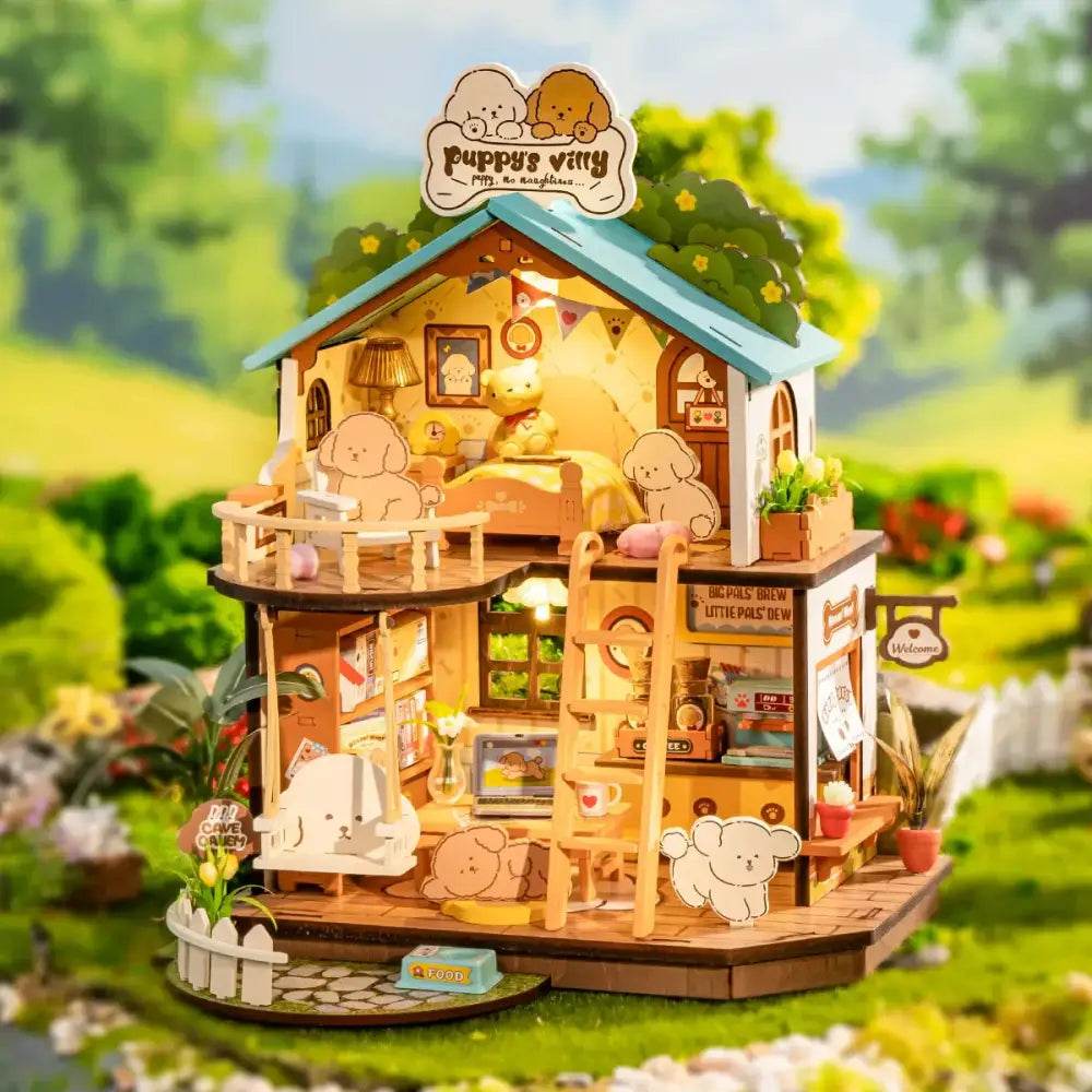 Puppy's Cozy Villa - DIY Miniature House - PuzzleWunder