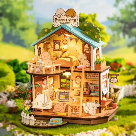 Puppy's Cozy Villa - DIY Miniature House - PuzzleWunder