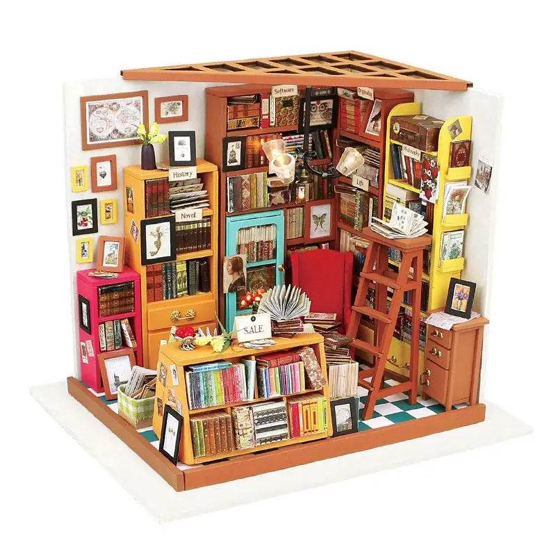 Sam's Study Library - DIY Miniature House - PuzzleWunder