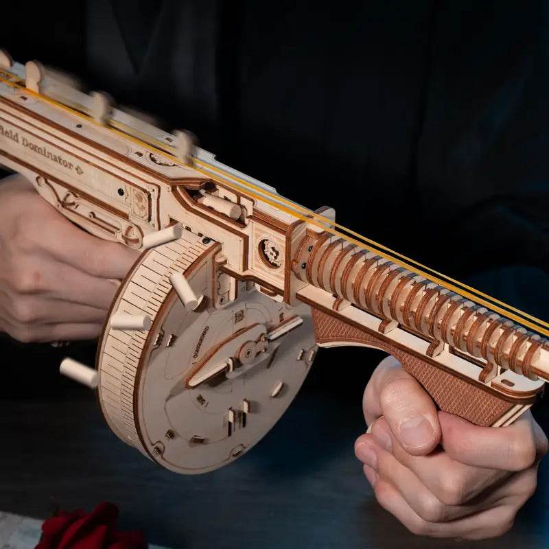 Thompson Submachine Toy Gun - 3D Wooden Puzzle - PuzzleWunder