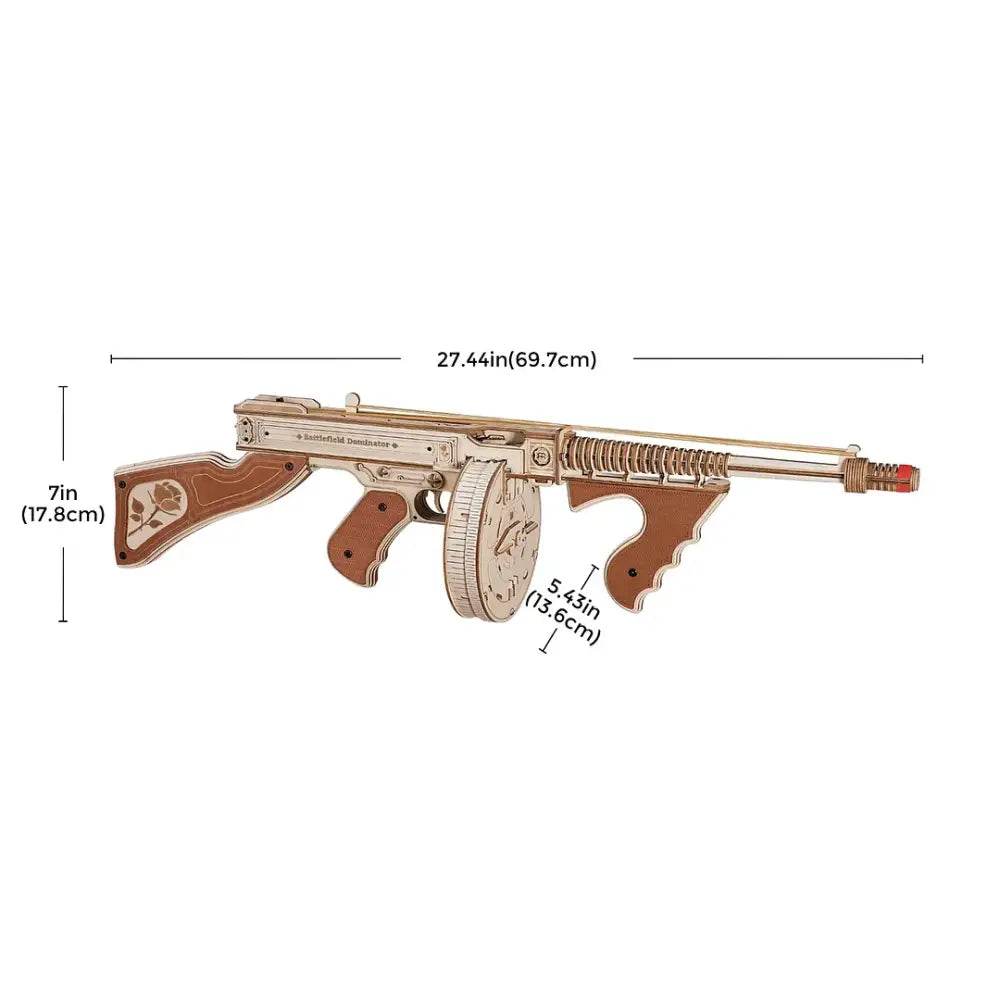 Thompson Submachine Toy Gun - 3D Wooden Puzzle - PuzzleWunder