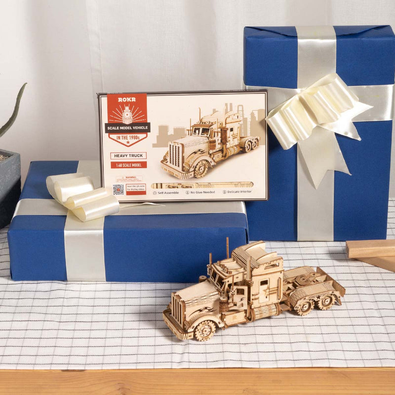Schwerer Lkw Maßstabsmodell - 3D Holzpuzzle