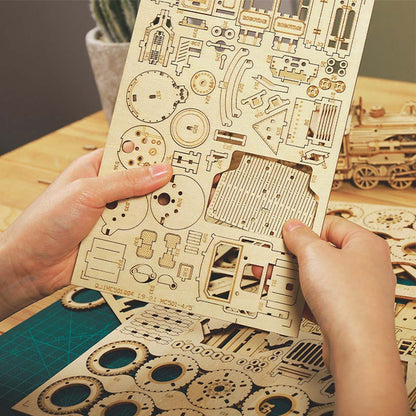 Armee Jeep Maßstabsmodell - 3D Holzpuzzle