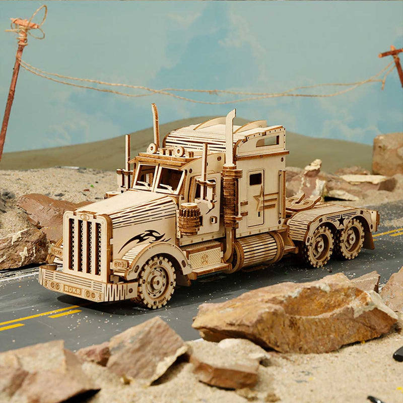Schwerer Lkw Maßstabsmodell - 3D Holzpuzzle
