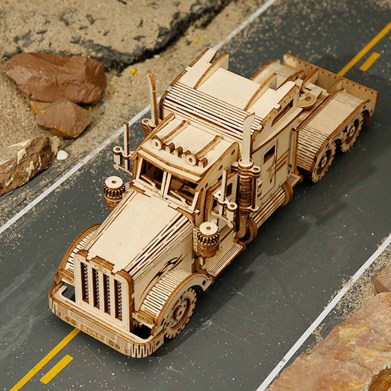 Schwerer Lkw Maßstabsmodell - 3D Holzpuzzle
