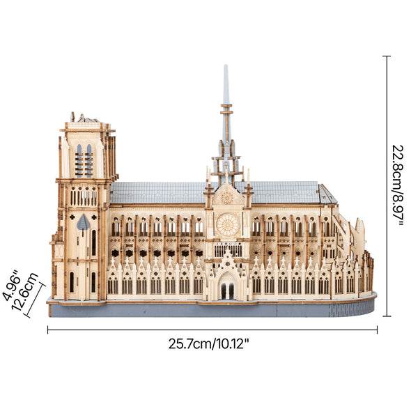 Paris Cathedral - 3D Wooden Puzzle - PuzzleWunder