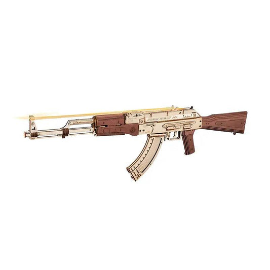 AK-47 Assault Rifle Toy Gun - 3D Wooden Puzzle - PuzzleWunder