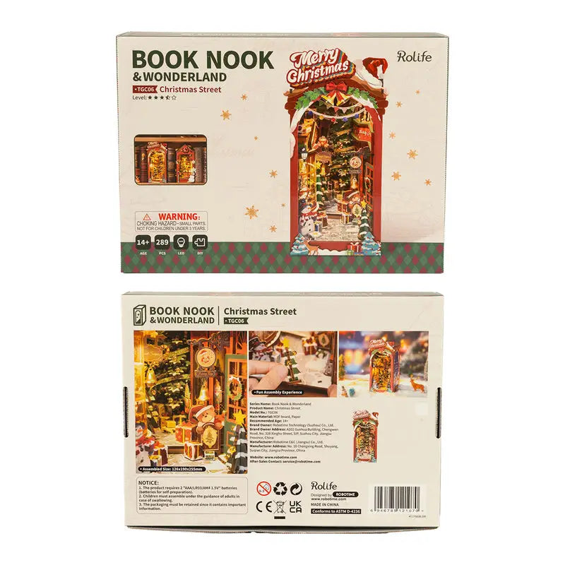 Christmas Street - DIY Book Nook - Book Nook
