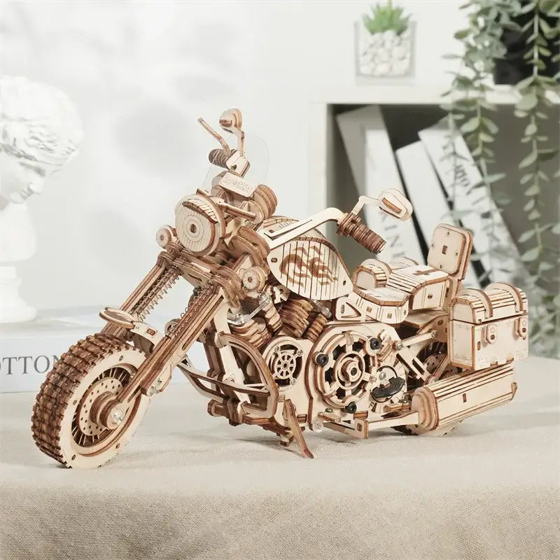 Cruiser Motorcycle - 3D Wooden Puzzle - Wooden Puzzle