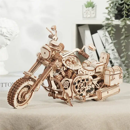 Cruiser Motorcycle - 3D Wooden Puzzle - Wooden Puzzle