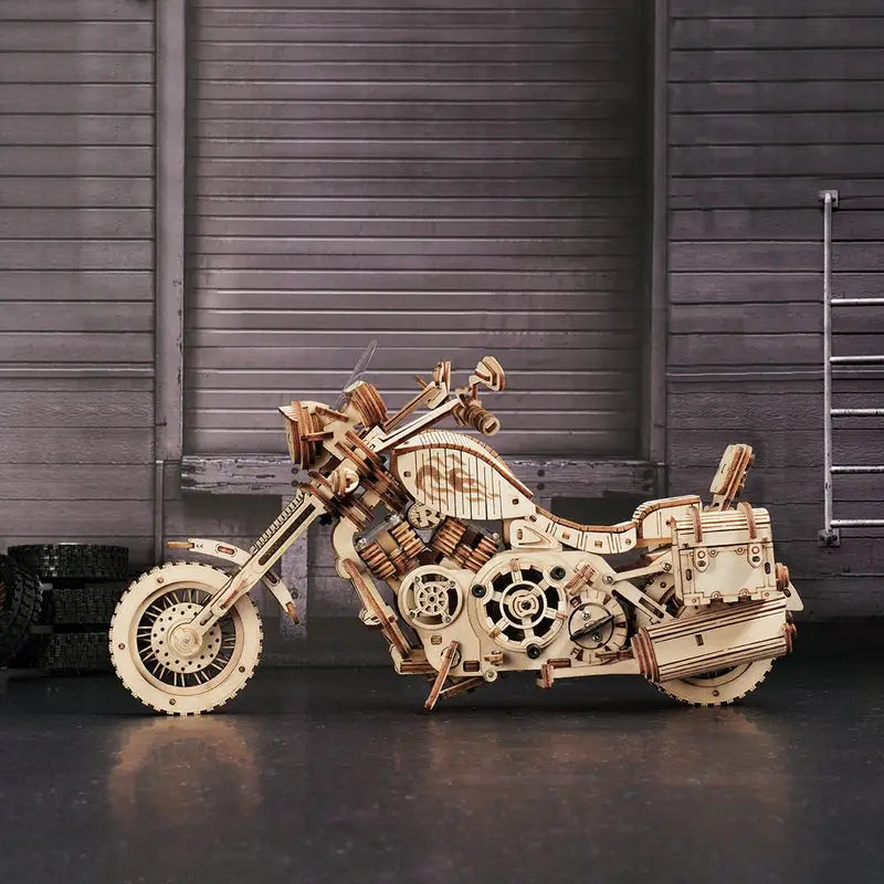Cruiser Motorcycle - 3D Wooden Puzzle - Wooden Puzzle