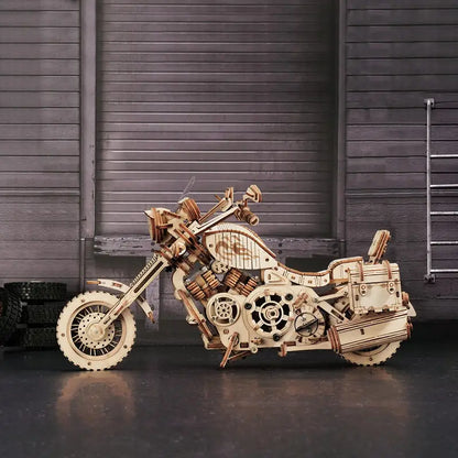 Cruiser Motorcycle - 3D Wooden Puzzle - Wooden Puzzle