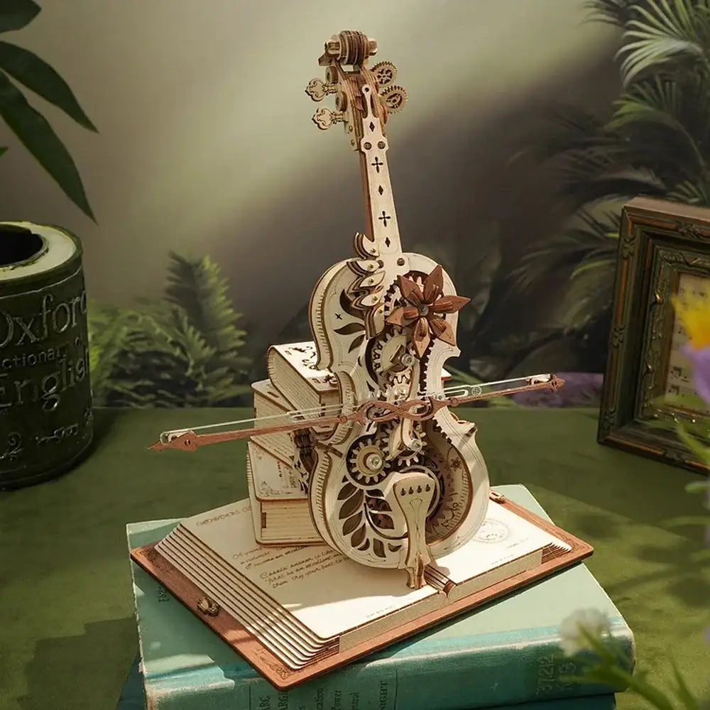 Magic Cello Mechanical Music Box - 3D Wooden Puzzle - Wooden Puzzle