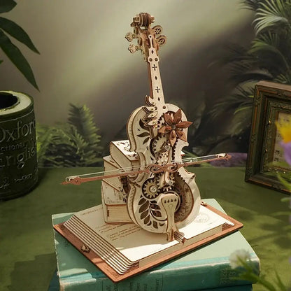 Magic Cello Mechanical Music Box - 3D Wooden Puzzle - Wooden Puzzle