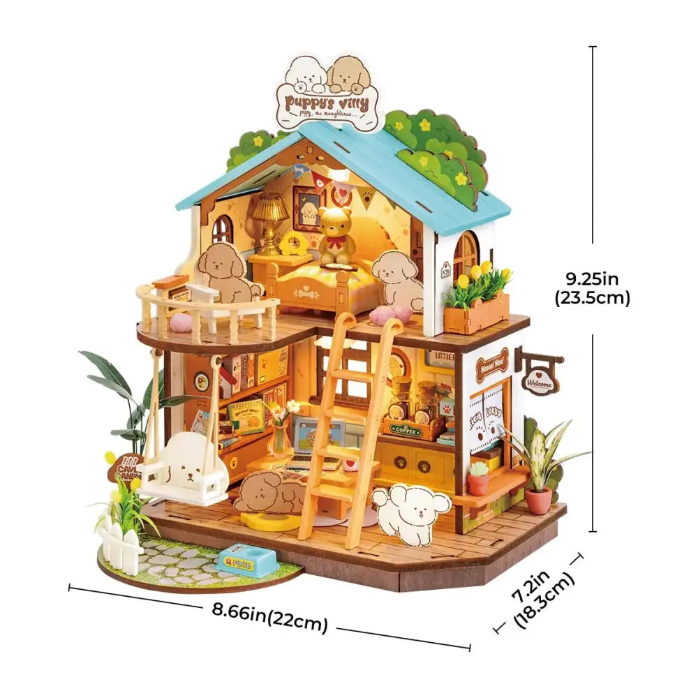 Puppy’s Cozy Villa - DIY Miniature House - Puppys Cozy Villa DG169 / China - DIY Miniature House