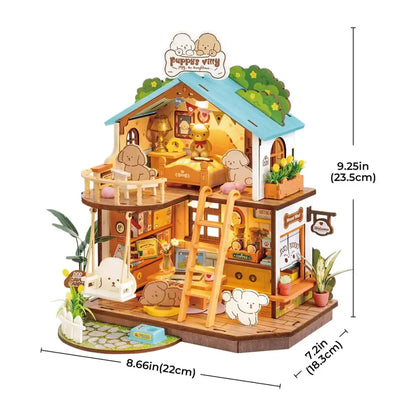 Puppy’s Cozy Villa - DIY Miniature House - Puppys Cozy Villa DG169 / China - DIY Miniature House